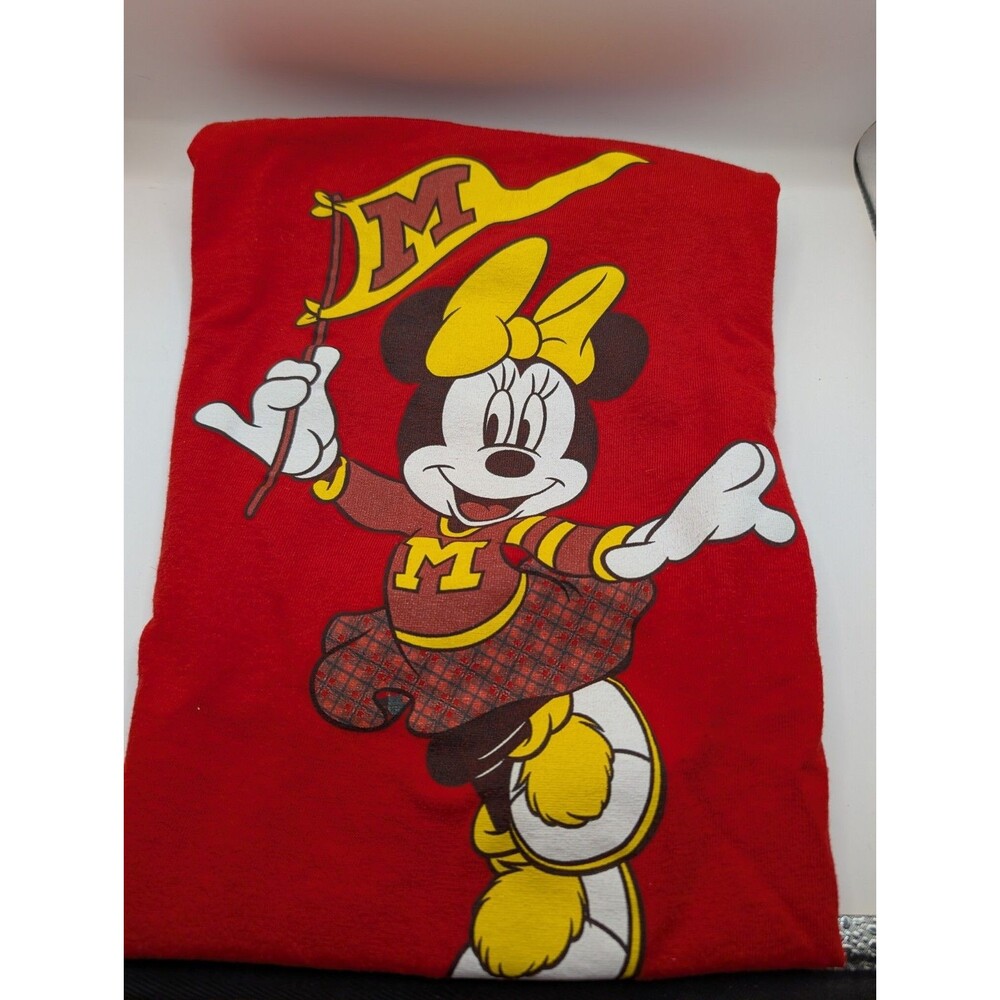 Disney Minnie Mouse Red Crewneck Short Sleeve Shirt Medium